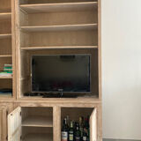 AmPm bookcase in ceruse solid wood