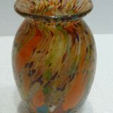 Vase ancien verre multicolore millefiori Murano