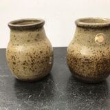 Paire de vases ancien le cep grès Jean Tessier vintage