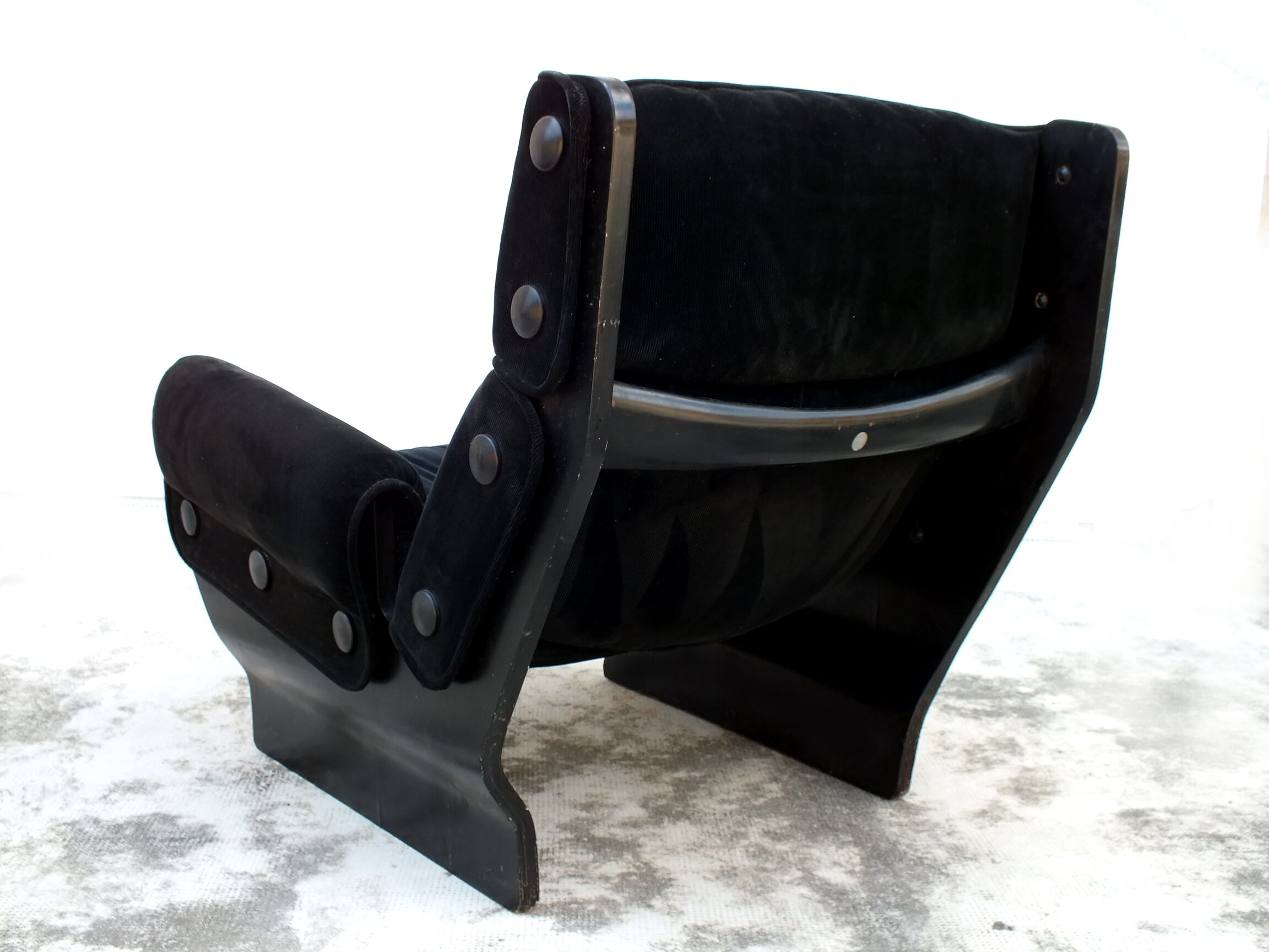 Osvaldo Borsani design, armchair ottoman Canada Tecno years 65