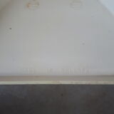 70's white and orange Prisunic Tabouret