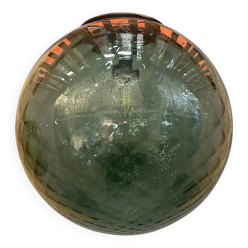 Contemporary Murano Style Balloton Green-Fume' Color Pendant