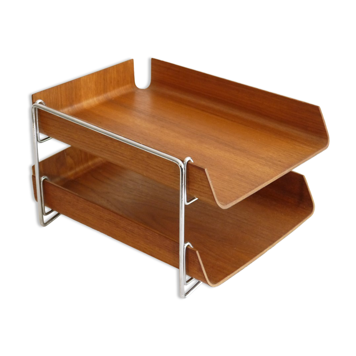 Vintage teak briefcase 1960