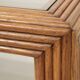 Rattan and glass coffee table - 60s/70s