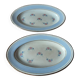 Set of 2 butter dishes, S A, opaque porcelain, Normandy