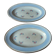 Set of 2 butter dishes, S A, opaque porcelain, Normandy