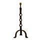 Brutalist lamp base in wrought and beaten iron, France, 1920 to 1960.