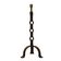 Brutalist lamp base in wrought and beaten iron, France, 1920 to 1960.