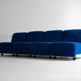 Modular "Amanta 24" sofa by Mario Bellini in premium cobalt blue, Italy 1975