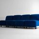 Modular "Amanta 24" sofa by Mario Bellini in premium cobalt blue, Italy 1975