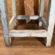 Tabouret porte plante bois patiné déco loft atelier campagne chic
