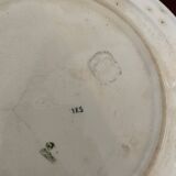 Assiette plate en terre de fer fleurs