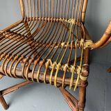 Pair of rattan armchairs 1930