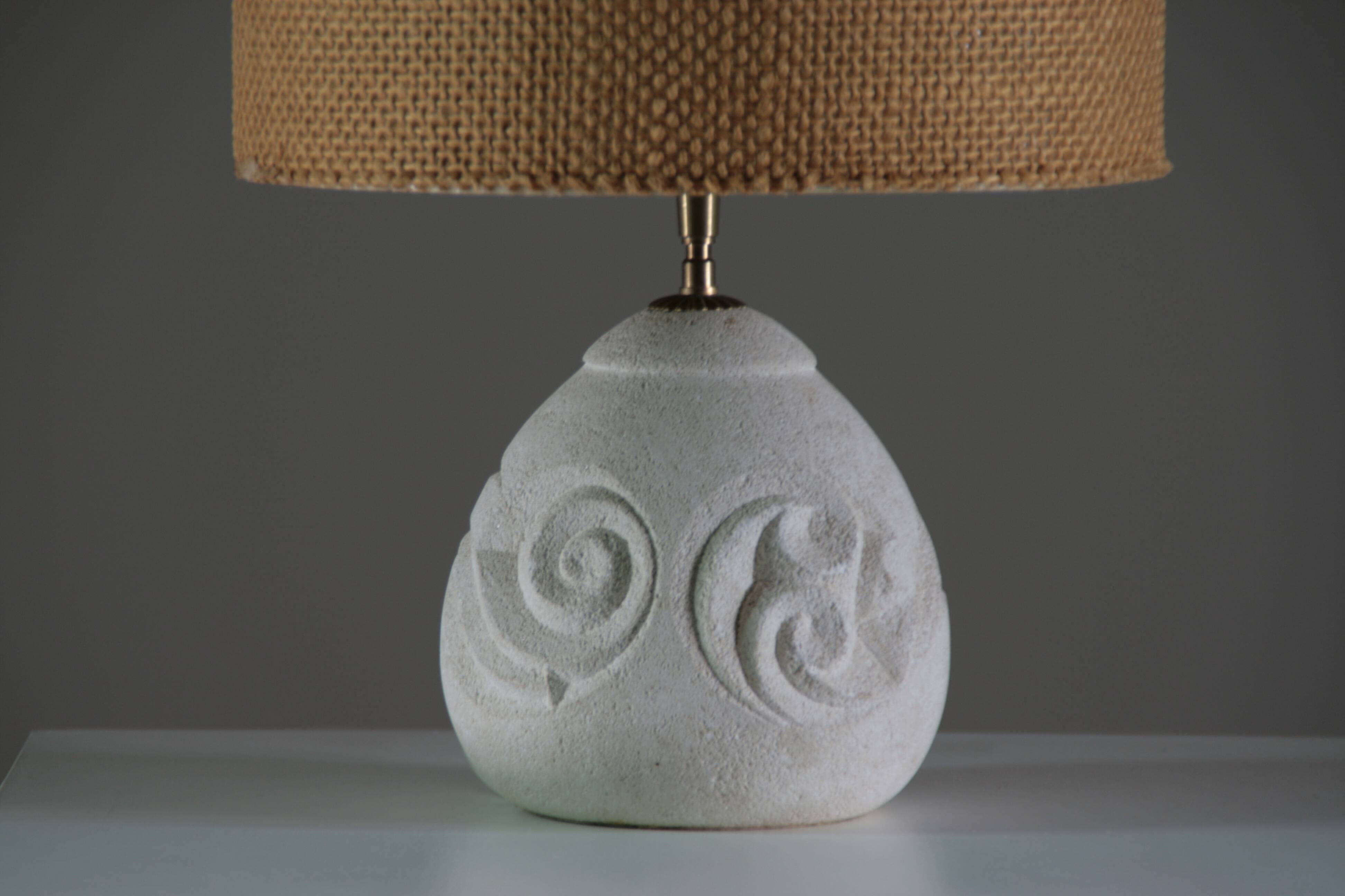 Reconstituted stone lamp in the style of Albert Tormos, 1970.