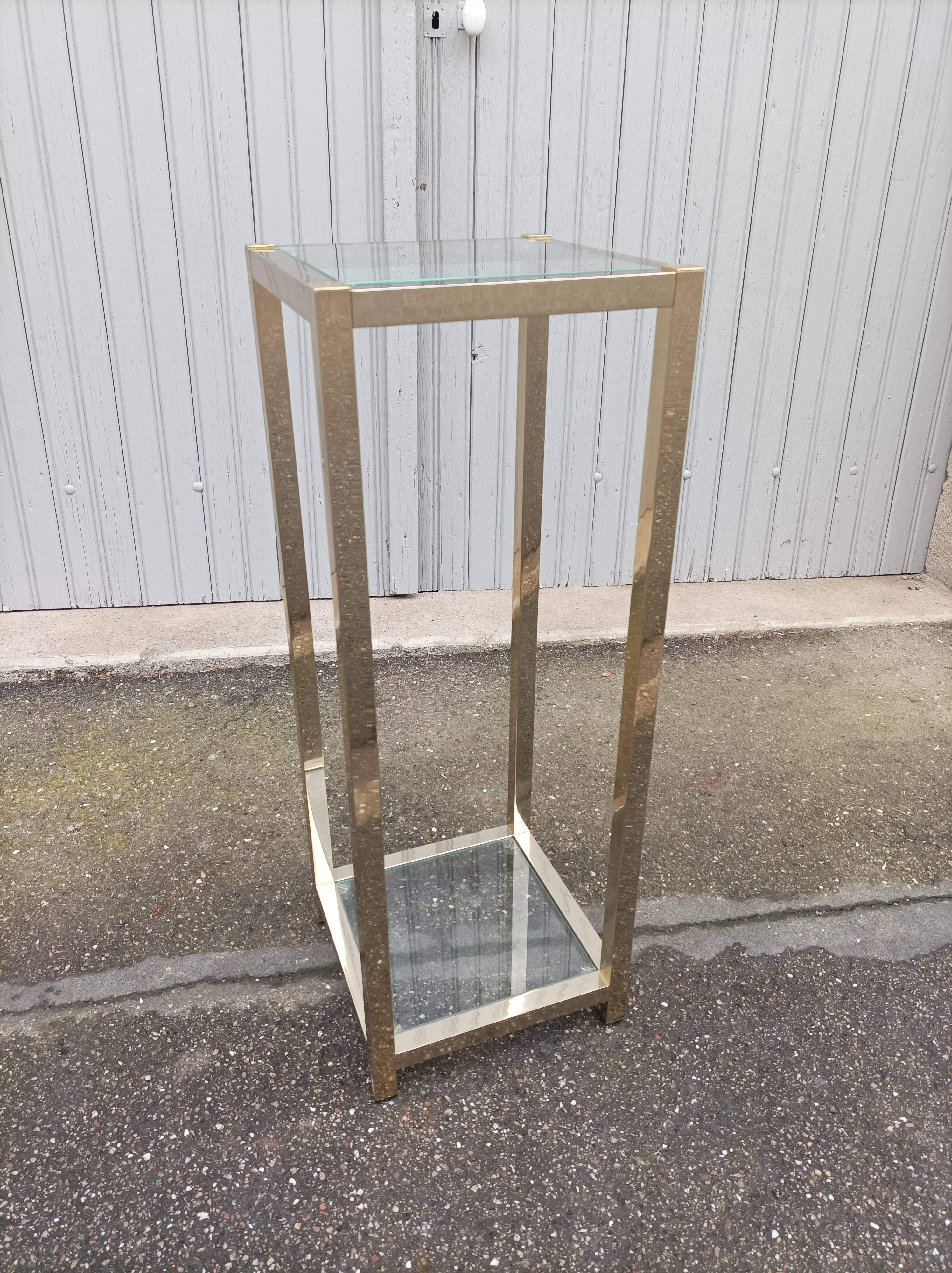 Vintage metal and glass column