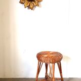 Vintage rattan stool