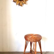 Vintage rattan stool