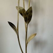 Vintage brass and mother-of-pearl floor lamp from the 70s