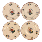 Lot de 4 assiettes plates Sarreguemines service Agreste