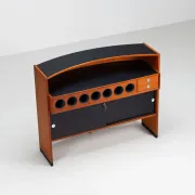 Erik Buch boomerang dry bar set in teak Dyrlund Denmark 1960