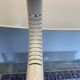 Set of two white Artifort 270 retro, standing lights