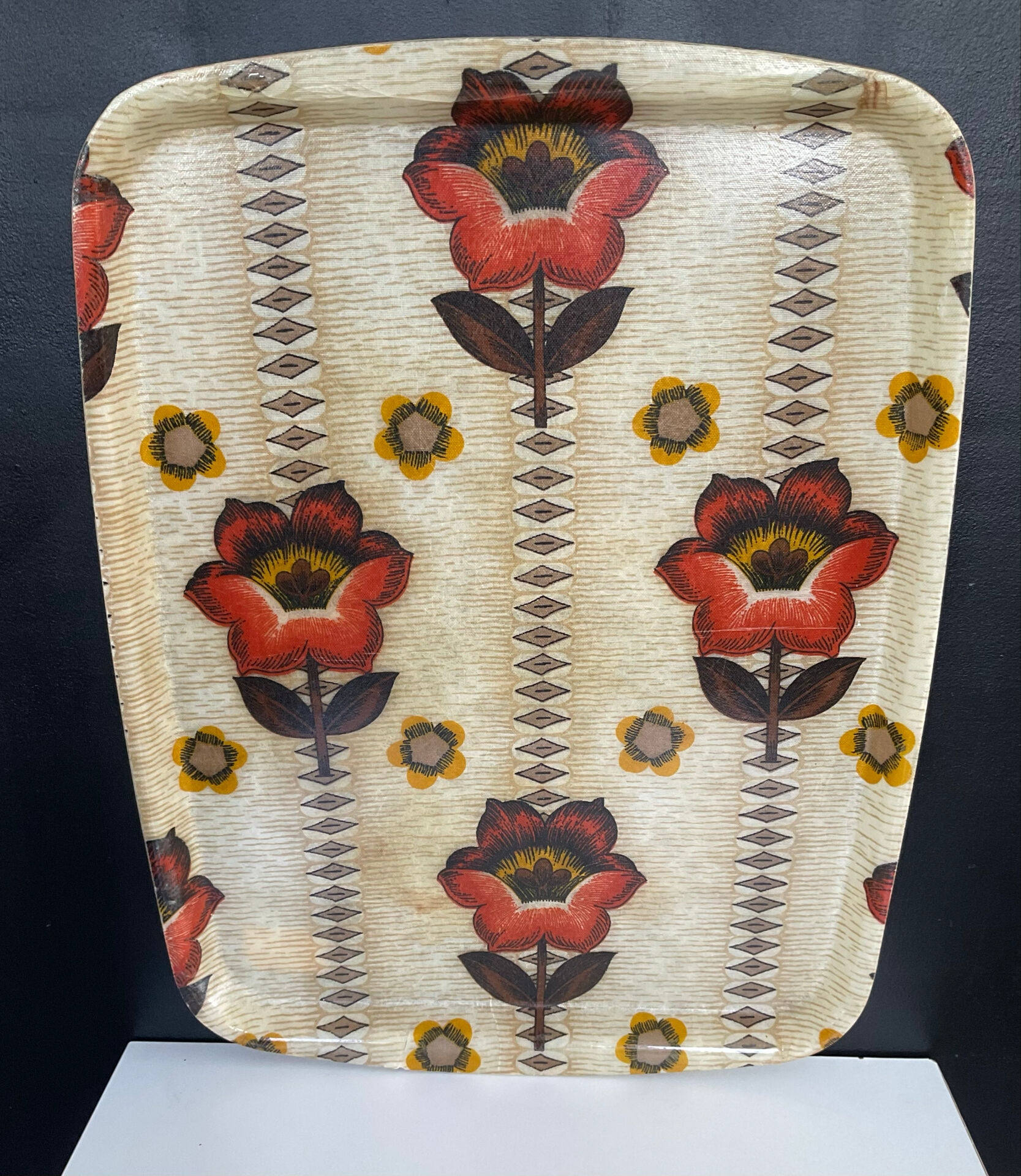 1970s vintage Alpac fibreglass plateau