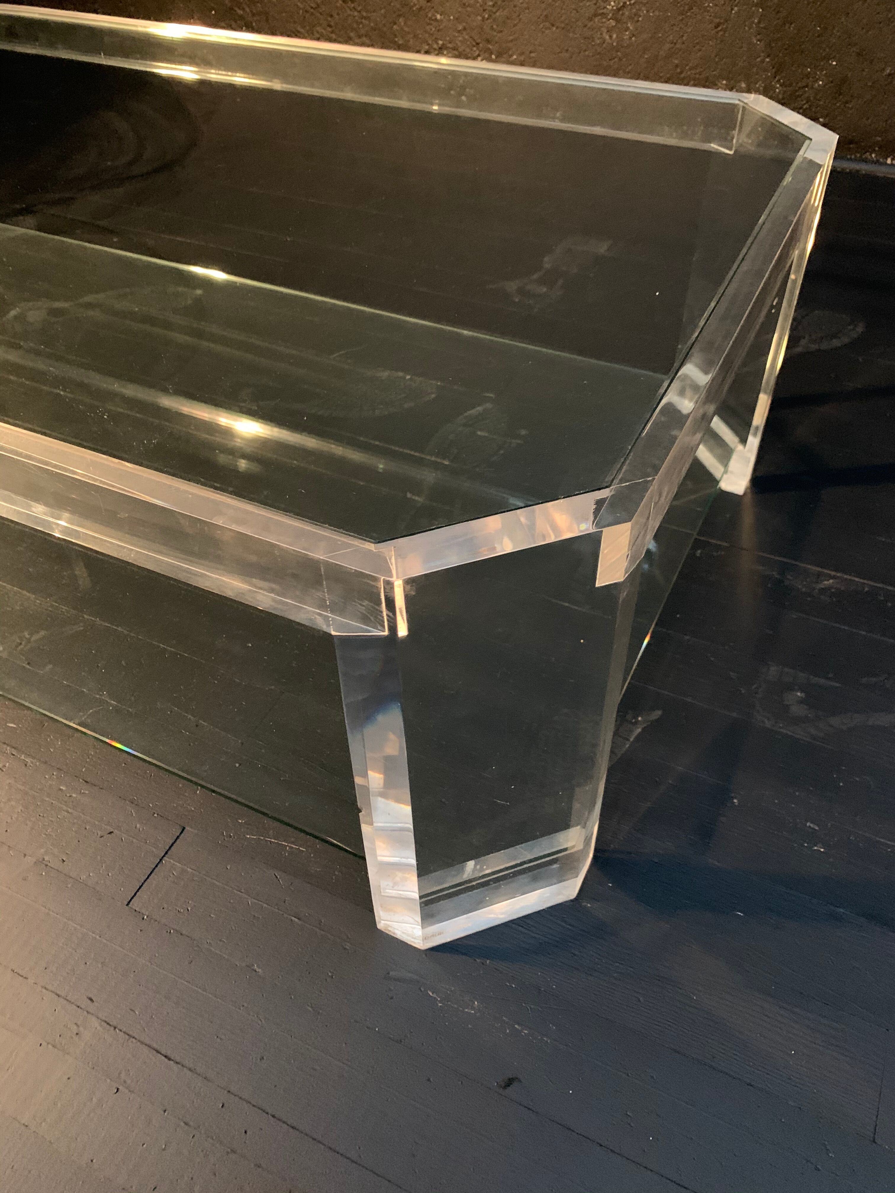 David Lange double-plated coffee table