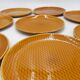 Service esterel 8 ceramic plates salins graphic honey color
