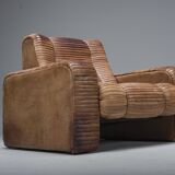 Set of Armchairs in Patchwork Leather by Ernst Lüthy for De Sede