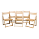 Lot de 6 chaises pliantes en bois
