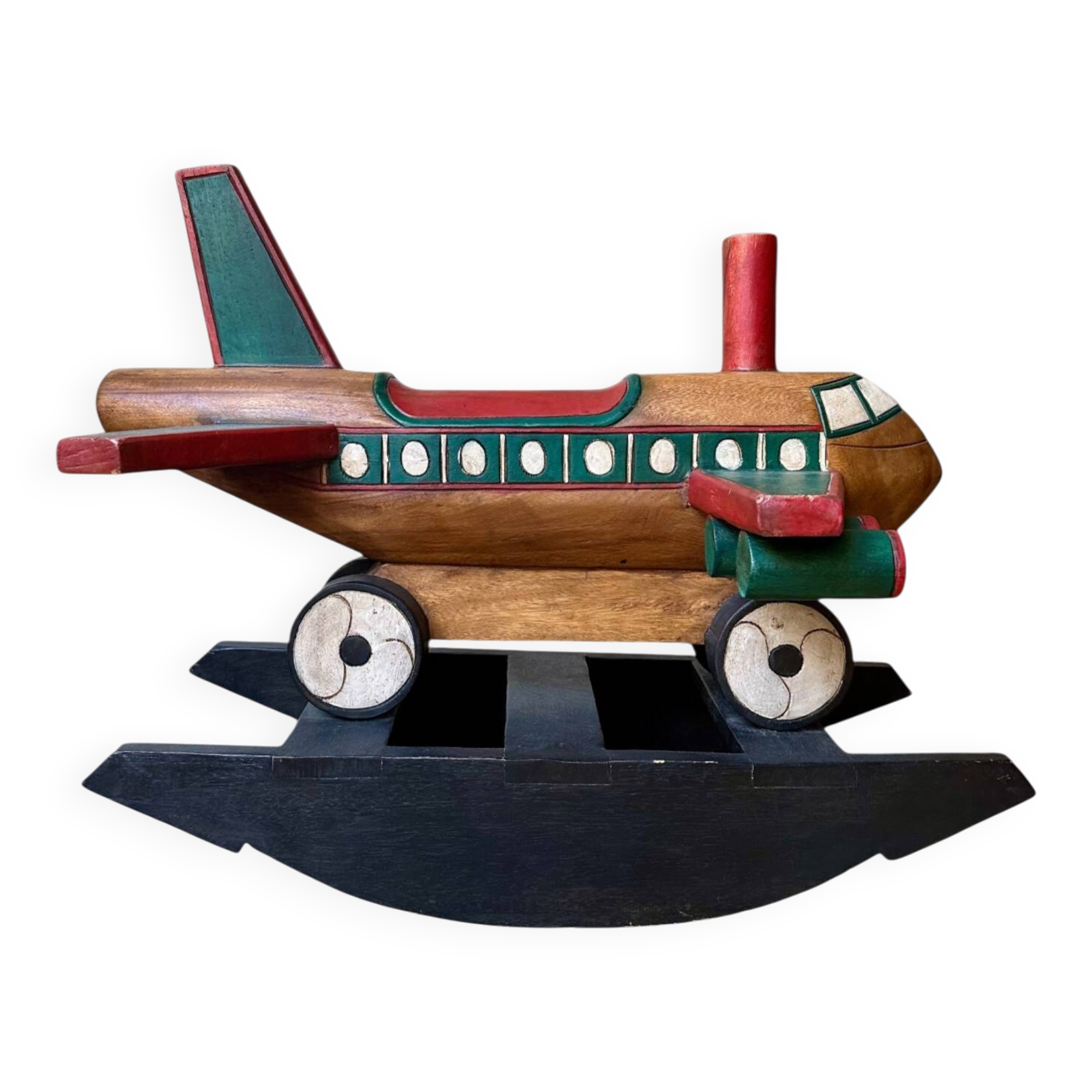 Avion à bascule en bois