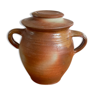 Sandstone pot with ears and lid the Borne