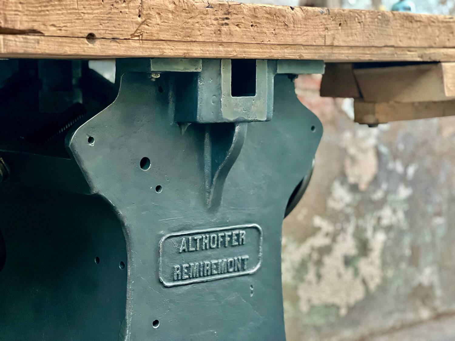 Industrial workbench with cast iron base