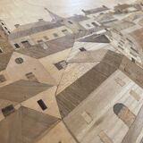 Wood marquetry table