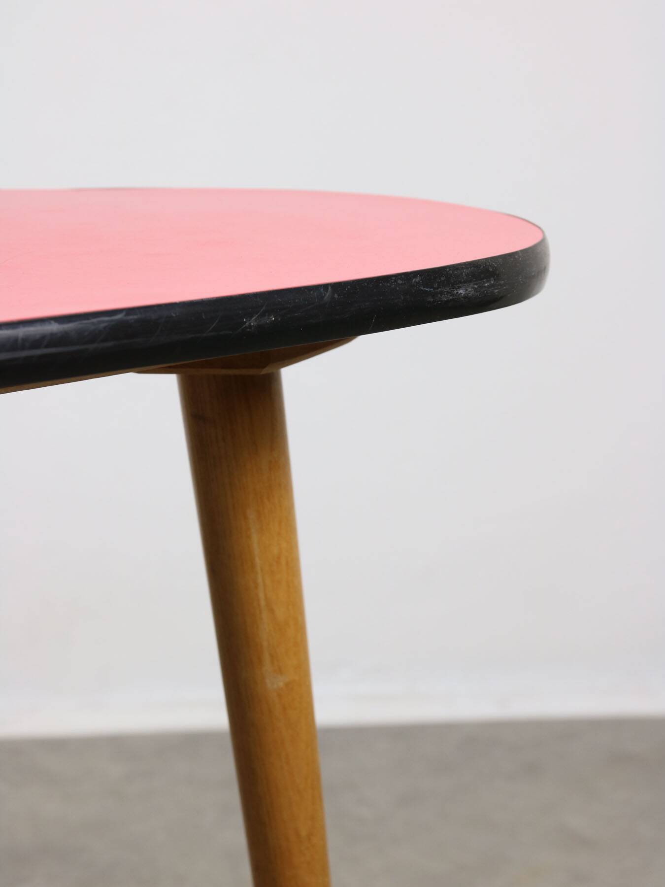 Mid Century Italian Oval Red Table