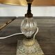 Lampe ancienne Laiton et Verre H 31 cm