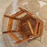 Bamboo and rattan pedestal table