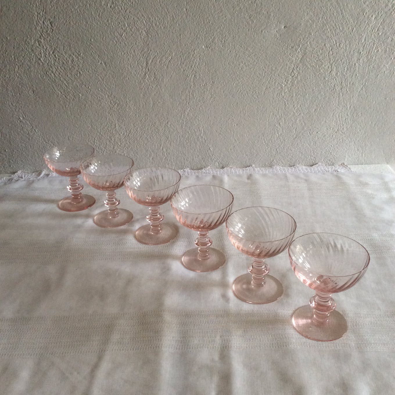 Crystal champagne cups