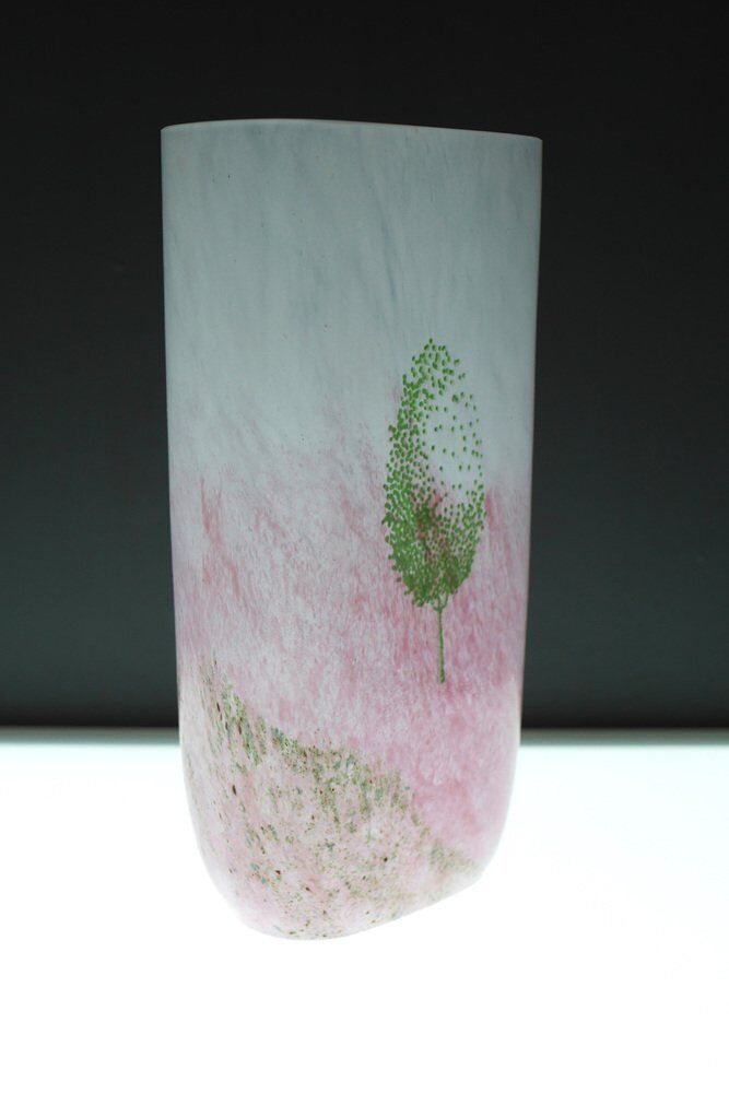 Scandinavian glass art vase known as May by Kjell Engman for Kosta Boda, 1980s