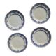 Set of 4 old dessert plates, Earthenware, Ironstone, Sté Amand