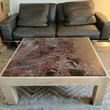 Red marble coffee table