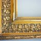 Antique gilded frame in wood and stucco, carved, original gilding