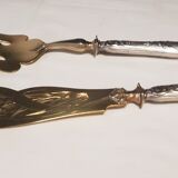 Silver-gilt metal fish service