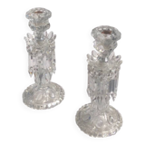 Pair of Baccarat crystal candlesticks