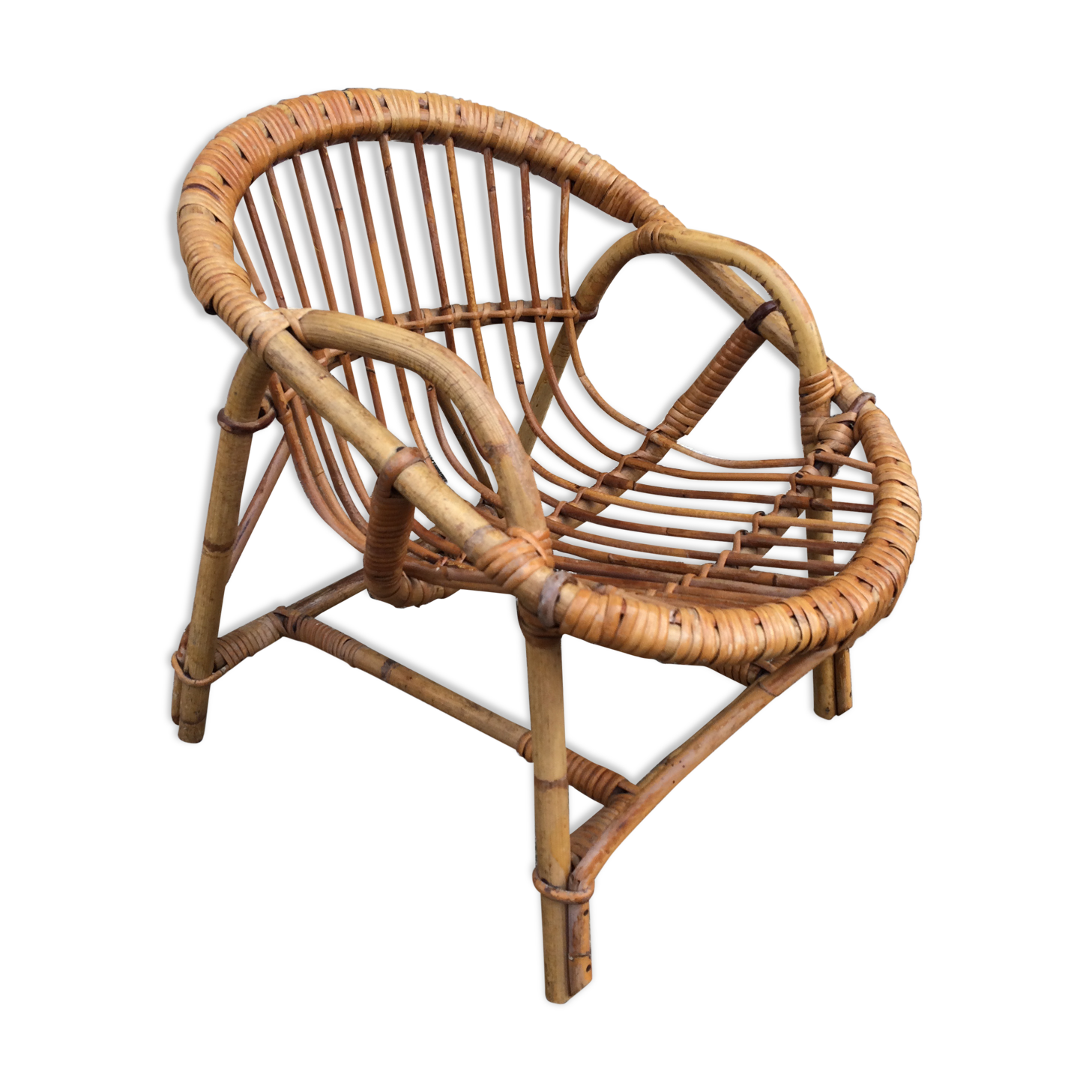 Childrens rattan chair