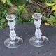 Pair of crystal candlesticks, darques crystal, diamond pattern, vintage Original label