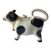 Théière barbotine vache