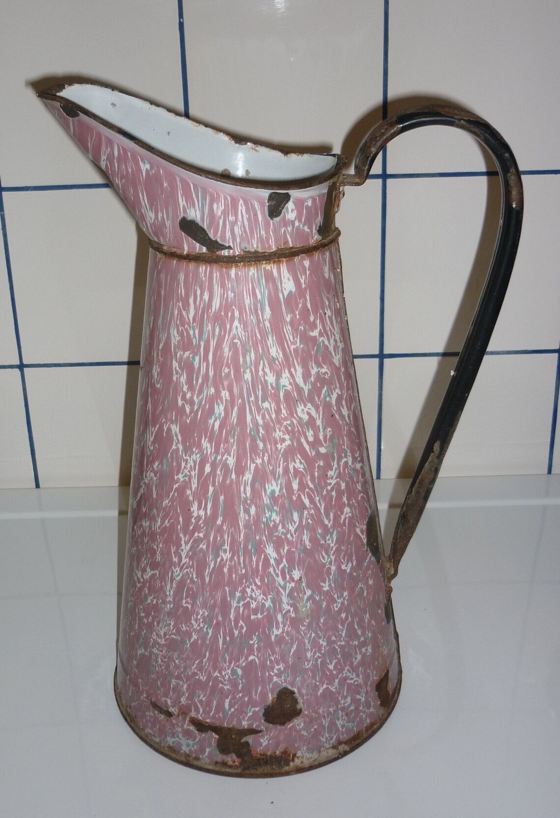 38 cm enamelled iron handle bro