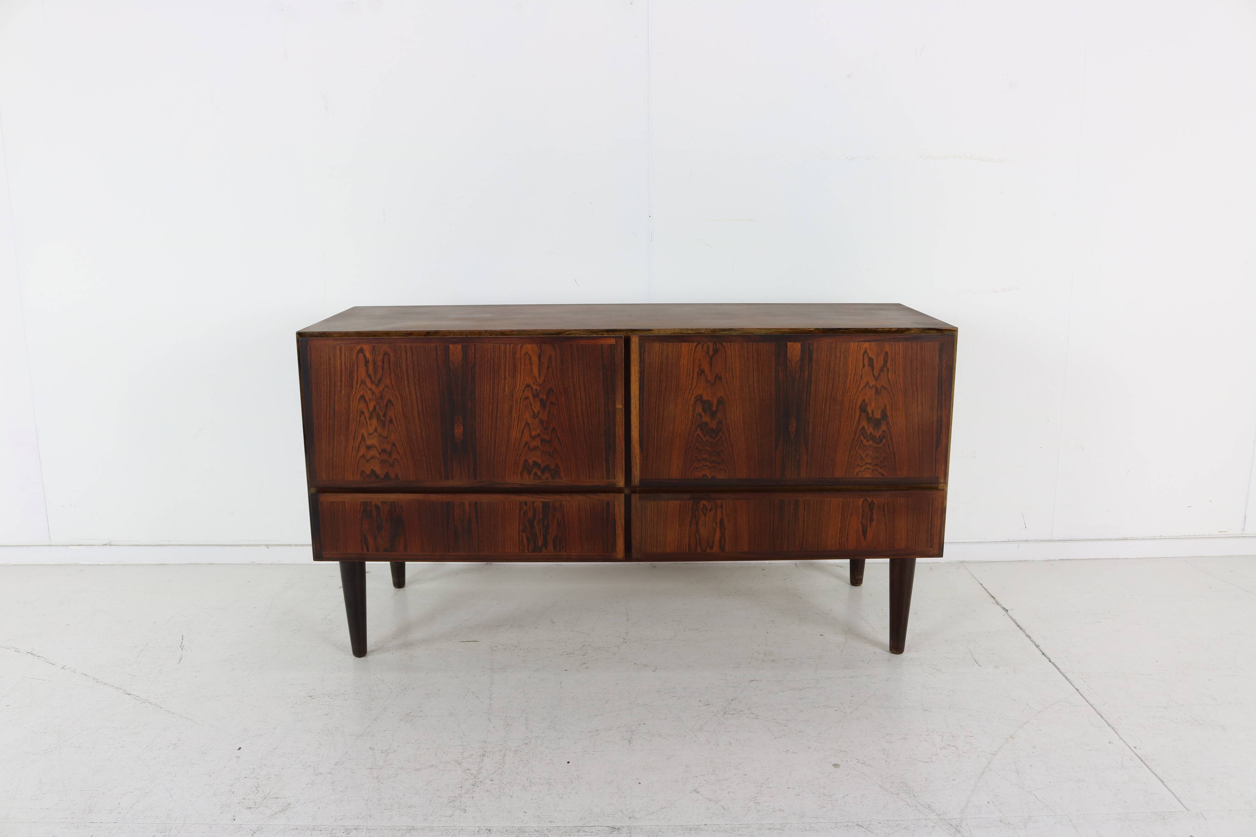 Rosewood office cabinet with 2 large heavy drawers