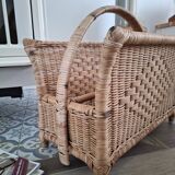 Rattan magazine holder